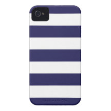 Marine-Blau-breiter Streifen iPhone Fall iPhone 4 Hülle