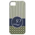 marine et olive de modèle de cas de l'iPhone 5 à p iPhone 5 Case