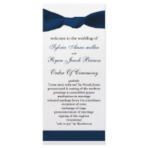 Marineblau-Bogen Hochzeitsprogramm