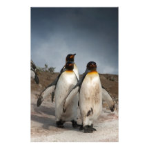 Mars des pingouins papier à lettre personnalisé
