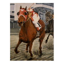 Match-Rennen - Seabiscuit gegen Kriegs-Admirals-Ma Postkarte