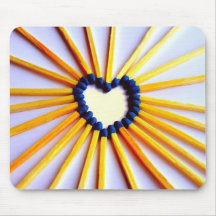 Match Stick Heart Mousepad