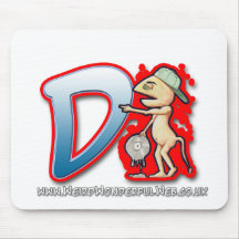 Matte des Graffiti-Buchstaben D Mäuse Mousepad
