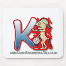 Matte des Graffiti-Buchstaben K Mäuse Mousepads