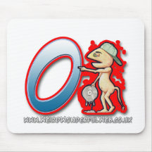 Matte des Graffiti-Buchstaben O Mäuse Mousepads