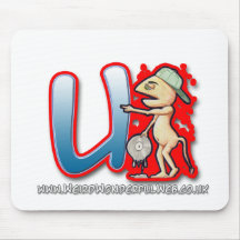 Matte des Graffiti-Buchstaben U Mäuse Mousepads