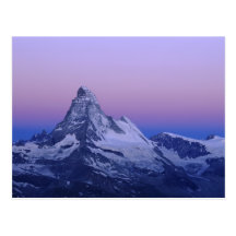 Matterhorn an der Dämmerung, Zermatt, Schweizer Al Postkarte