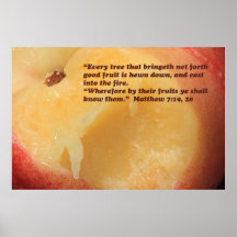Matthew-7:19, 20 Schrifts-Plakat, Version B