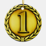médaille d'or décorations de noël