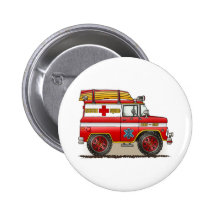 Medical Rescue Van Button Pin Badge Avec Épingle