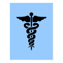 Medizinisches Symbol Postkarte