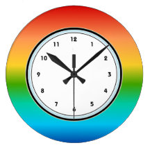 Mehrfarbenregenbogen-Wanduhr