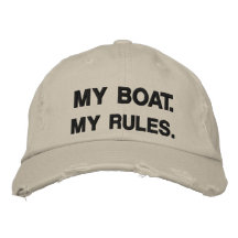 Mein Boot. Meine Regeln - lustige Bootfahrt Bestickte Baseballkappe