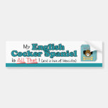 Mein englisches Cocker spaniel ist alles das! Autosticker