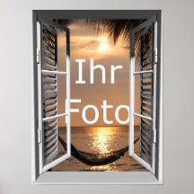 Mein Fensterblick Hochformat Plakate