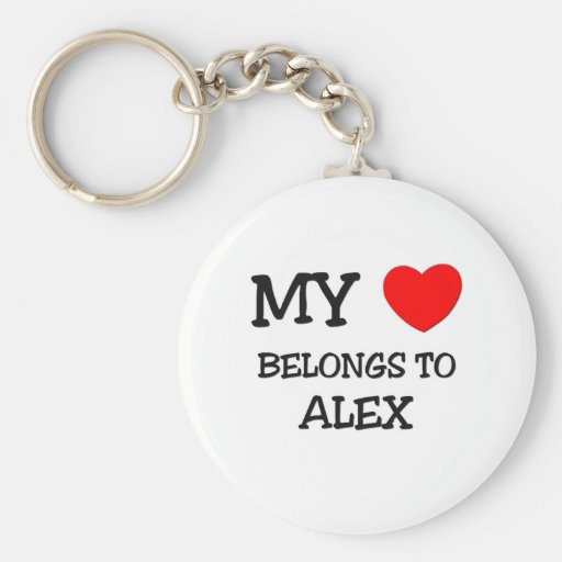 Mein Herz gehört Alex Schlüsselanhänger