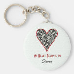 Mein Herz gehört besonders angefertigtem Keychain  Schlüsselbänder