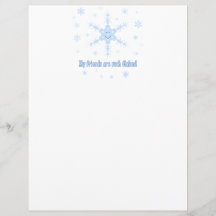 Meine Freunde sind Flocken! Lustige Schneeflocket- Flyer