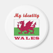 Meine Identität Wales Kühlschrankmagnet