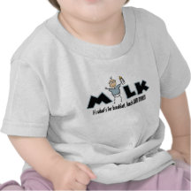 Melken Sie, ist es, was für Frühstück, das Mittage Shirts