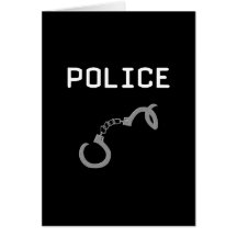 Menottes de police cartes de vœux