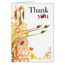 Merci avec des fleurs de vecteur et des oiseaux de carte
