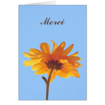 Merci - fleur ensoleillée Kartenschablone