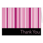Merci rose rayé carte