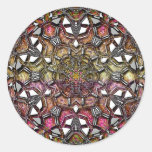 Metallische KristallMandala Runder Sticker