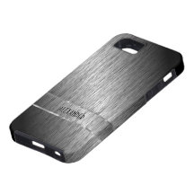 Metallischer dunkelgrauer gebürsteter Stahl - Mono Schutzhülle Fürs iPhone 5