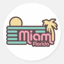 Miami Autocollant Rond