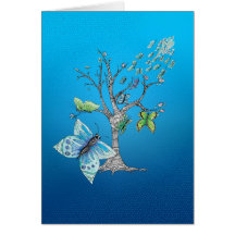 Migration de papillon carte de vœux