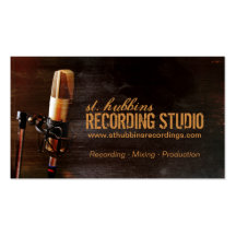 Mikrofon-Musik-Studio-Visitenkarte