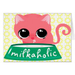 Milkaholic Kitty rose Cartes De Vœux