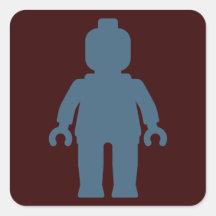 Minifig [großes Marine-Blau] fertigen vorbei mein  Stickers