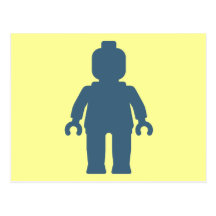 Minifig [großes Marine-Blau] fertigen vorbei mein  Postkarten
