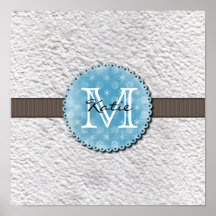 Mit Monogramm Büttenpapier Posterdruck