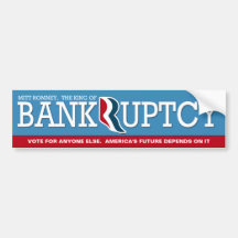 Mitt Romney - der König von Bankrupcty Autoaufkleber