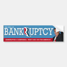Mitt Romney - der König von Bankrupcty Auto Aufkleber