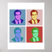 MITT ROMNEY Pop-Kunst Plakat