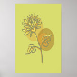 Mitte des Löwenzahn-w/Heart, Kunst-Plakat