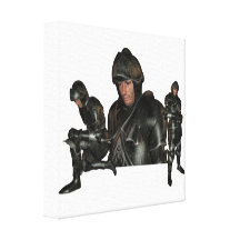 Mittelalterlicher Krieger-Leinwand-Druck Gespannter Galerie Druck
