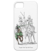 Mittelalterlicher Ritter auf dem turnierenden Pfer iPhone 5 Schutzhüllen