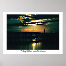 Mitternacht über See Charlevoix Plakate