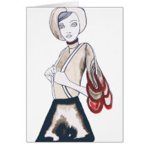 Mlle Scarlet Stretches Carte