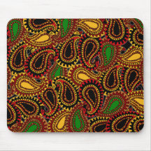 Mod Brown Paisley Mousepads