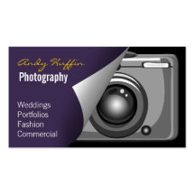 mod pourpre Photoraphy, appareil-photo Cartes De Visite Professionnelles