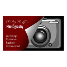 mod rouge Photoraphy, appareil-photo Carte De Visite
