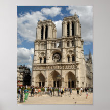 Modèle d'impression de Notre Dame Affiches