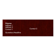 Modèle rouge-foncé de carte de profil cartes de visite personnelles